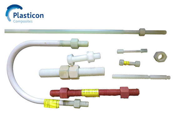 Durable FRP Fiberglass Bolt For GRE Pipes Made With Epoxy Resin Material