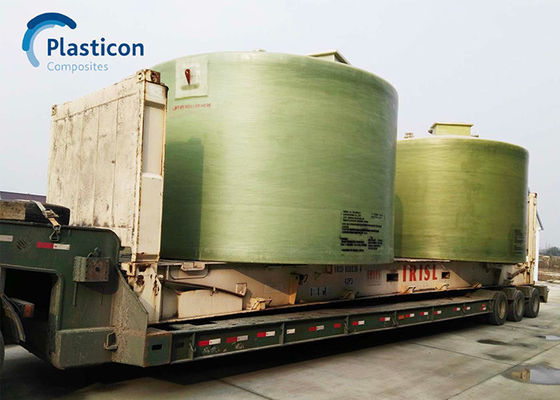 Green FRP Storage Tank Minimal Maintenance Fiberglass Reinforced Polyester Tank