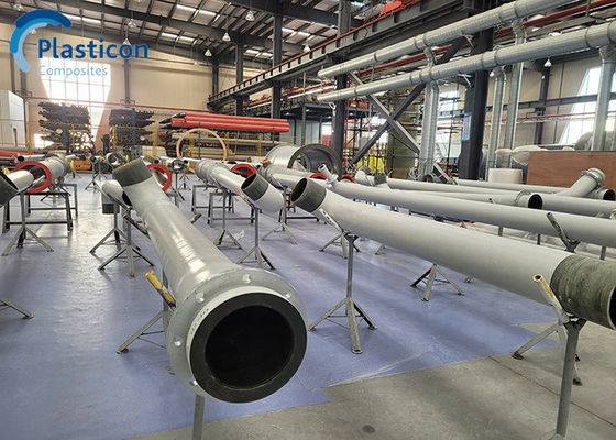 DN1000 12m Fiberglass Reinforced Pipe With Flange Connection