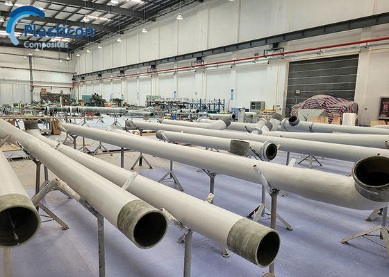 Filament Winding FRP Pipe 2.5mm Glass Reinforced Pipe Corrosion Resistance
