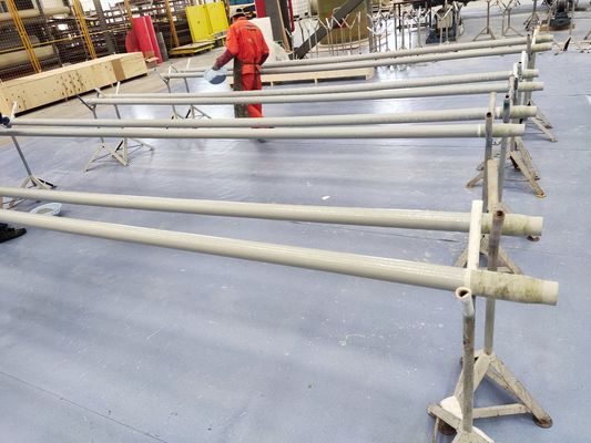 Grey DIN FRP Fiberglass Pipe With 2mm CLB Thickness For Building
